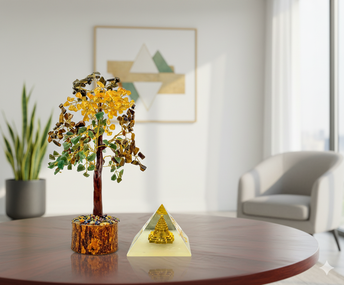 Tatva Prosperity Combo – Shree Yantra Pyramid + Money Magnet Tree