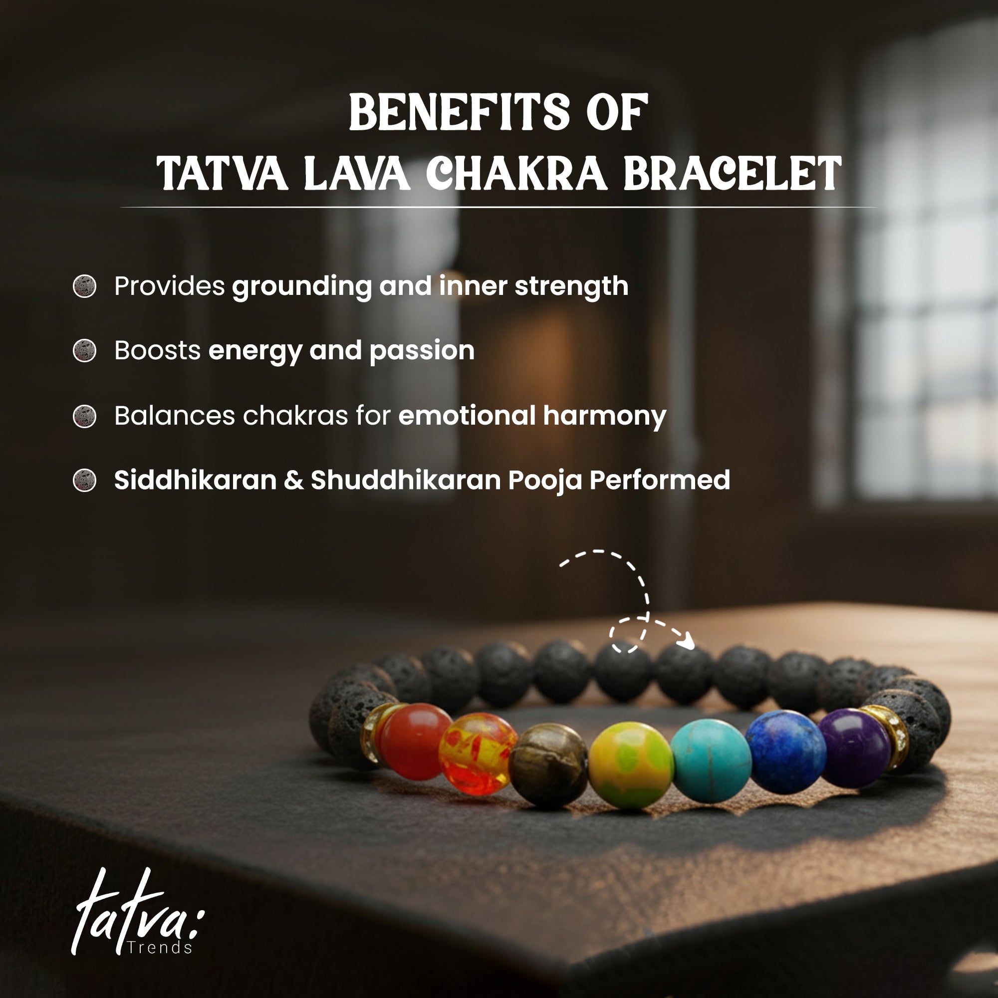 Lava + Chakra Bracelet