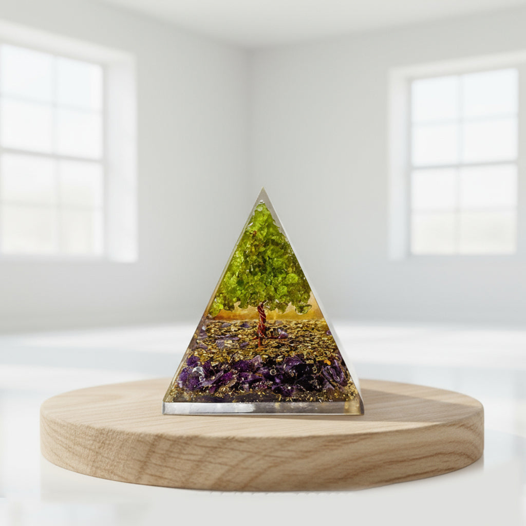 Peridot Amethyst Pyramid